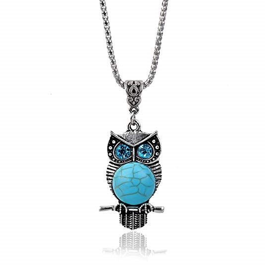 NickAngelo's Owl Pendant Necklace Elegant Fashion Jewelry Vintage Look Created Turquoise
