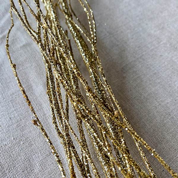 Birch Branches Gold Sequin Sparkle