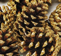 Tipped Cones Gold Sparkle