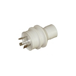 Charles A1530W 15 Amp To 30 Amp 125 Volt Hand Adapter White