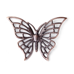 Copper Tone Filigree Butterfly - Set of 4