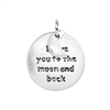 Antique Silver "To the Moon and Back" Charms - Set of 3