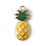Enamel Pineapple Charms - Set of 5