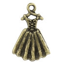 Bronze Tone Dress Charms - Set of 5