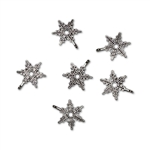 Antique Silver Christmas Snowflake Charms - Set of 6