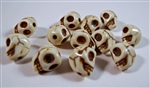 Synthetic White Howlite Loose Skull Beads - Set of 12