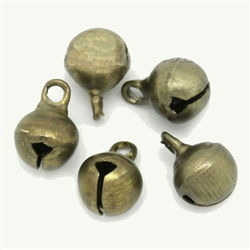 Tiny Bronze Jingle Bells - Set of 15