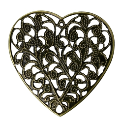 Antique Bronze Branch Heart - Set of 4