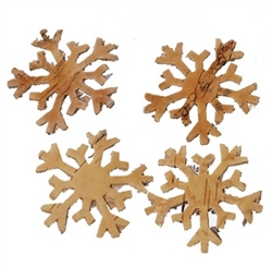 Birch Bark Snowflakes - Natural