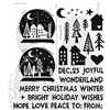 Stampers Anonymous Tim Holtz Stamp Set Christmas 2023 - Festive Print CMS472