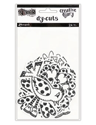 Dylusions Creative Dyary Die Cuts - 3 (Black & White Birds & Flowers)