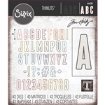 Sizzix Everyday Collection Tim Holtz Thinlits Die Set - Alphanumeric Bulletin 666281