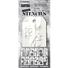 Stampers Anonymous Tim Holtz Mini Layering Stencils Set Christmas 2023 - Festive Art EST005