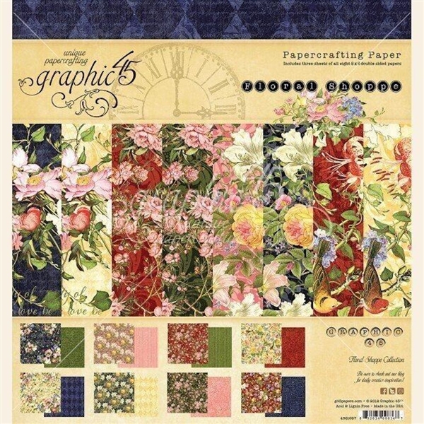 Graphic 45 - Floral Shoppe 8x8 Paper Pad 4501697