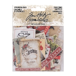 Tim Holtz Idea-ology Ephemera Pack, Christmas Snippets