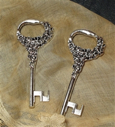 Silver Tone Key - Set of 2