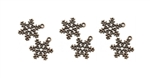 Copper Snowflake Charm - Set of 6