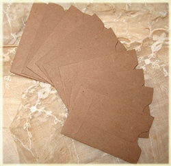 Dark Brown Mini Kraft Sleeves - Set of 10