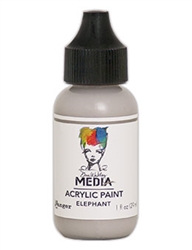 Dina Wakley Media Acrylic Paint  - Elephant, 1oz Bottle