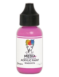 Dina Wakley Media Acrylic Paint  - Magenta, 1oz Bottle