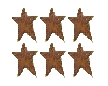 Rusted Metal Embellishments - Rusted 2.25" Star Set