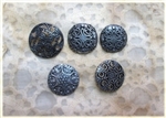 Antiqued Silver Buttons - Set of 5