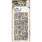 Stampers Anonymous Tim Holtz Layering Stencil - Thatched THS104