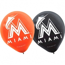 Miami Marlins Latex Balloons | Party Supplies