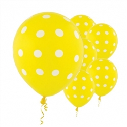 Yellow Dot Latex Balloons | Party Supplies
