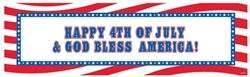 Patriotic Personalized Giant Sign Banner | 4th of July Party Supplies