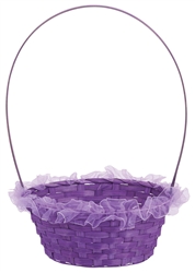 Purple Ruffled Basket | Easter