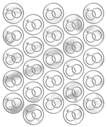 Wedding Rings Metallic Seals | Party Supplies