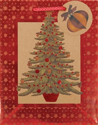 Kraft Seasonal Tree Small Bags | Party Supplies