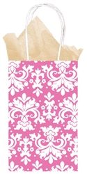 Pink Brocade Printed Cub Bags | Party Supplies