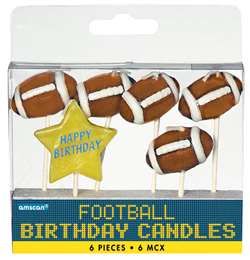 Football Birthday Candles | Sport Theme Birthday