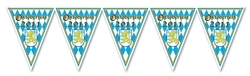 11-1/4" x 7' Oktoberfest Custom Printed Pennant Banner