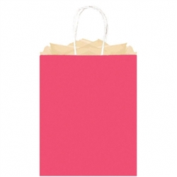 Fuschia Solid Large Kraft Bags | Party Supplies