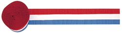 Red/White/Blue Crepe Streamer | Party Supplies