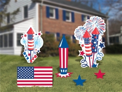 Patriotic Corrugate Yard Signs | Party Supplies