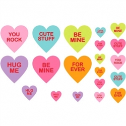 Candy Hearts Mega Value Pack Cutouts | Party Supplies