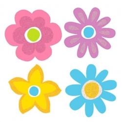 Spring Super Value Mini Glitter Cutouts | Party Supplies