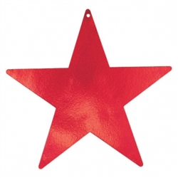 Red 3-1/2" Mini Packaged Foil Star | Party Supplies