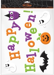 Large Happy Halloween Gel Clings | Halloween Party Supplies