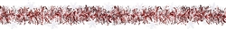 Red & White Tinsel Garland w/Glitter Snowflakes | Party Supplies