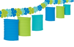 Floral Paradise Cool with Flowers Paper Lantern | Luau Party Supplies