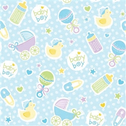 Baby Boy Blue Gift Wrap | Party Supplies