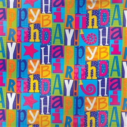Happy Birthday Fun Jumbo Foil Gift Wrap | Party Supplies