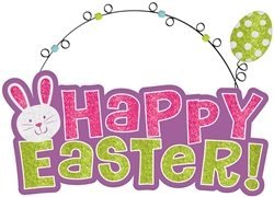 Happy Easter Sign w/Wire Hanger | Party Supplies