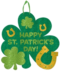 St. Patrick's Day Value Shamrock Sign w/Ribbon Hanger | St. Patrick's Day supplies