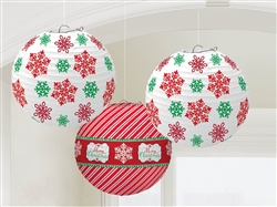 Christmas Printed Lanterns | Party Supplies